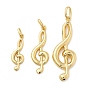 Латунные подвески, музыкальная нота, без кадмия и без свинца, стойки покрытие, долговечный, с целью перехода в кольце