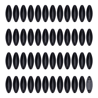 48 шт. броши из смоляных булавок, с пин железа, овальные