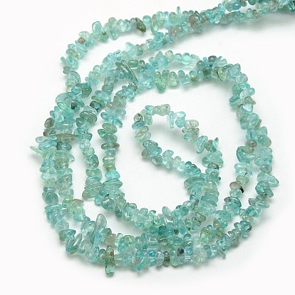 Natural Apatite Chip Beads Strands, 3~5x3~5mm, Hole: 1mm, about 32 inch