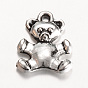 Сплавочные подвески тибетского стиля, без кадмия и без свинца, медведь