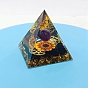 Resin Orgone Pyramid, for Stress Reduce Healing Meditation Attract Wealth Lucky Room Decor