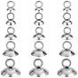 150Pcs 5 Styles 201 Stainless Steel Bead Cap Pendant Bails, for Globe Glass Bubble Cover Pendants