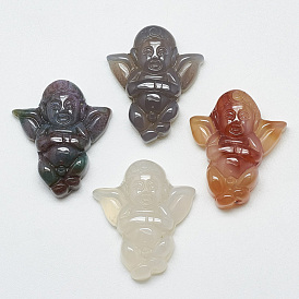 Natural Agate Pendants, Angel