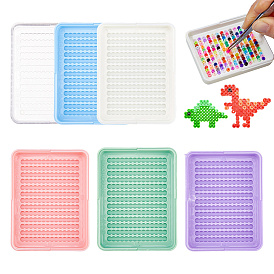 6шт. 6 цвета АБС-пластик, самодельные плавящиеся бусины, лоток для термобусин, прямоугольные