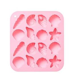 16 des jeux de moules en silicone avec des formes telles que des coquilles, conques, et étoile de mer, outils de meulage de colle goutte à goutte, moules à gâteaux au chocolat avec grille de glace, rectangle