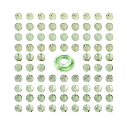 DIY Natural Prehnite Beads Jewelry Set Making, Bracelet & Necklace, with Strong Stretchy Beading Thread