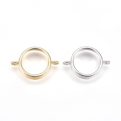 Enlaces de latón, Abrir biseles traseros, para diy resina uv, resina epoxica, Joyas de flores prensadas, sin níquel, anillo