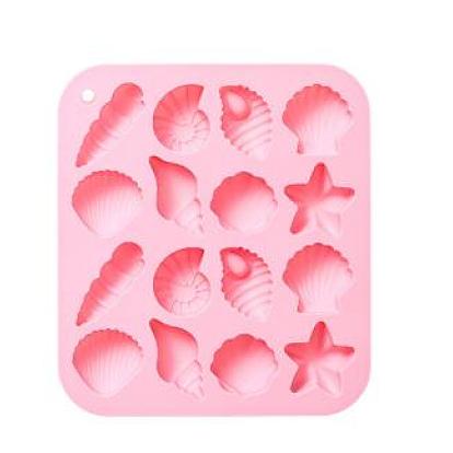 16 des jeux de moules en silicone avec des formes telles que des coquilles, conques, et étoile de mer, outils de meulage de colle goutte à goutte, moules à gâteaux au chocolat avec grille de glace, rectangle
