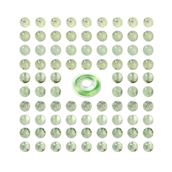DIY Natural Prehnite Beads Jewelry Set Making, Bracelet & Necklace, with Strong Stretchy Beading Thread