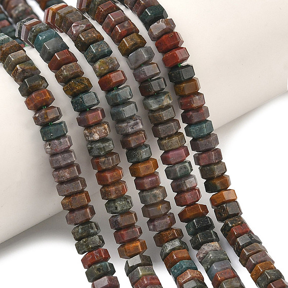 Природного индийского агата бисер нитей, шестиугольные бусины хейши