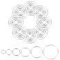 60Pcs 6 Style Brass Linking Rings, Long-Lasting Plated, Round Ring