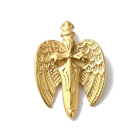 Вакуумное покрытие pvd 304 подвески из нержавеющей стали, меч с подвеской в виде крыльев