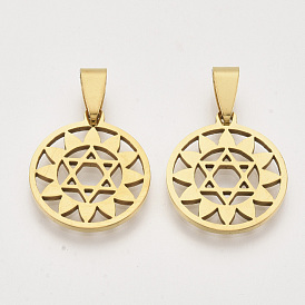 Thème chakra 201 pendentifs en acier inoxydable, avec accrochage de taille aléatoire sur les balles, anahata