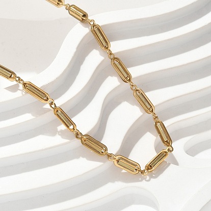 304 ожерелья из спиральной цепочки из нержавеющей стали, ионное покрытие (ip)