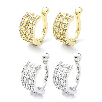 Серьги-каффы из латуни с микропаве и кубическим цирконием, без кадмия и без свинца, долговечный