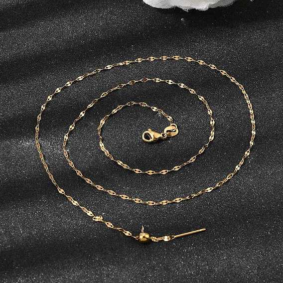 1.5 мм, унисекс 304 цепочка из нержавеющей стали с насечками, регулируемые ожерелья-слайдеры