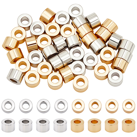 50 шт. 2 цвета латунных бусин, колонка