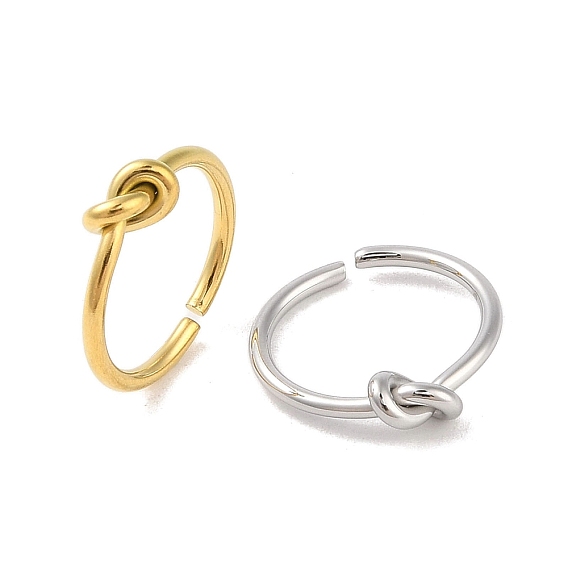 Простая завязанная 304 открытая манжета из нержавеющей стали для женщин и мужчин