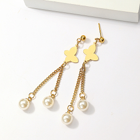 Elegant Classic Pearl Tassel Earrings for Women