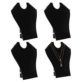 4 шт. бархатные подставки для демонстрации ожерелий в форме бюста