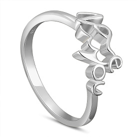 Shegrace 925 кольца из стерлингового серебра, Обещание кольцо, слово люблю тебя
