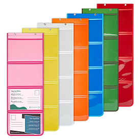 7 шт. 7 цвета 4 сетки из ПВХ с нетканым материалом, настенные рулоны для хранения художественных принадлежностей для детского сада, сумки для подвешивания картин, прямоугольные