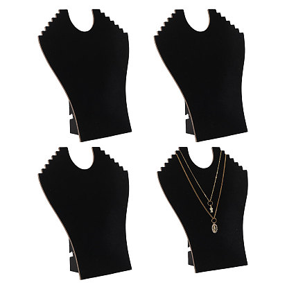 4 шт. бархатные подставки для демонстрации ожерелий в форме бюста