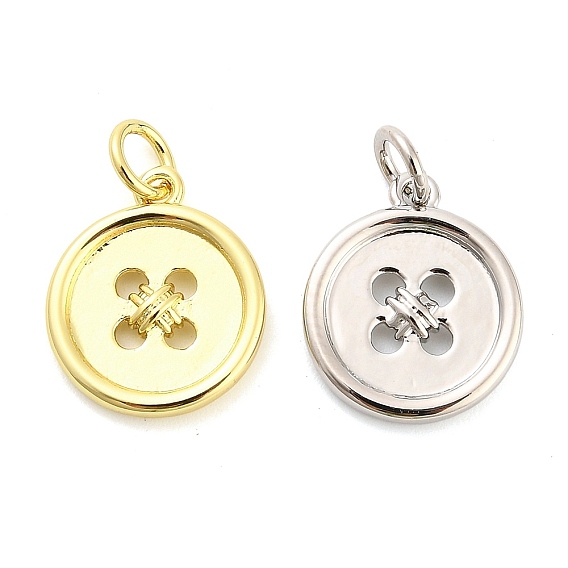 Латунные подвески, подвески-кнопки, долговечный, стойки покрытие, без свинца и без кадмия, ионное покрытие (ip), с целью перехода в кольце