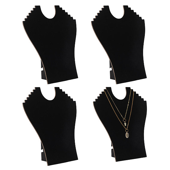 4 шт. бархатные подставки для демонстрации ожерелий в форме бюста