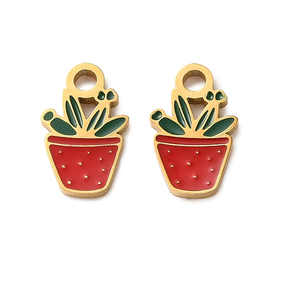 304 из нержавеющей стали шармы эмали, ионное покрытие, форма цветочного горшка