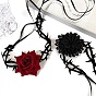Halloween Cloth Pendant Necklaces, Rose