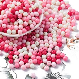 Непрозрачные акриловые бусины, круглые