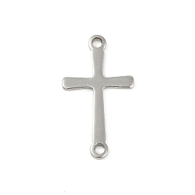 201 Stainless Steel Connector Charms, Religion Cross Links