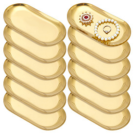 201 Stainless Steel Jewelry Storage Trays for Rings, Necklaces, Earrings, Oval