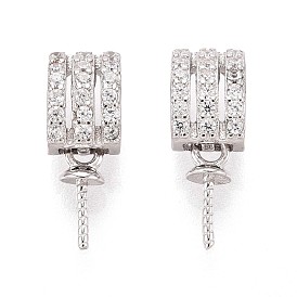 925 серебряный микропроходный кубический цирконий подвесные поручни, шапка из бисера