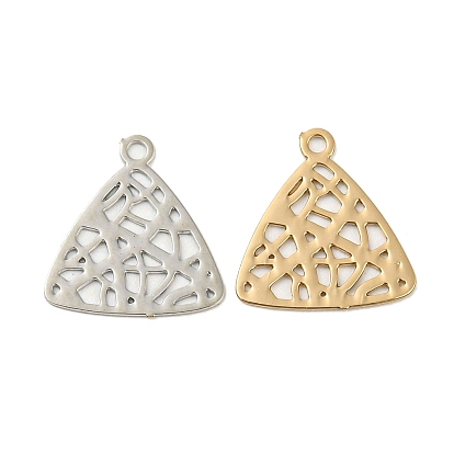 Подвески из латунного травленого металла, долговечный, без кадмия, без никеля и без свинца, треугольник с выемкой