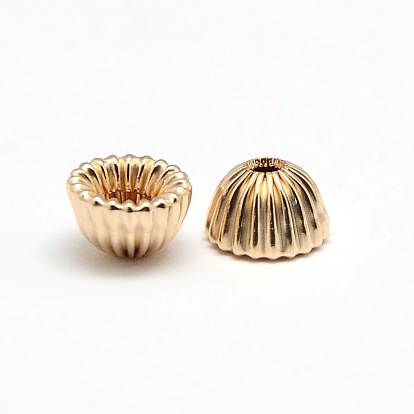 Бусины из желтого золота, 1/20 14 к золоту, без кадмия, без никеля и без свинца, безлепестковый