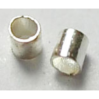 Brass Tube Crimp Beads, 1.5mm, Hole: 1mm