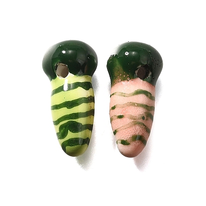 Фарфоровые бусины ручной работы, морковь