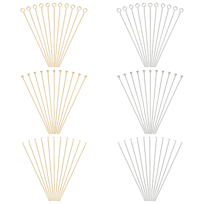 600 шт. 6 виды 304 штифты с плоской головкой, шарообразной головкой и ушком из нержавеющей стали