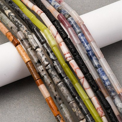 Природные смешанные камень бисер пряди, колонка, смешанные окрашенные и неокрашенные