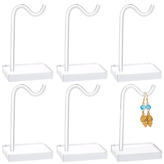 6шт. пластиковые подставки для демонстрации отдельных браслетов, прозрачные