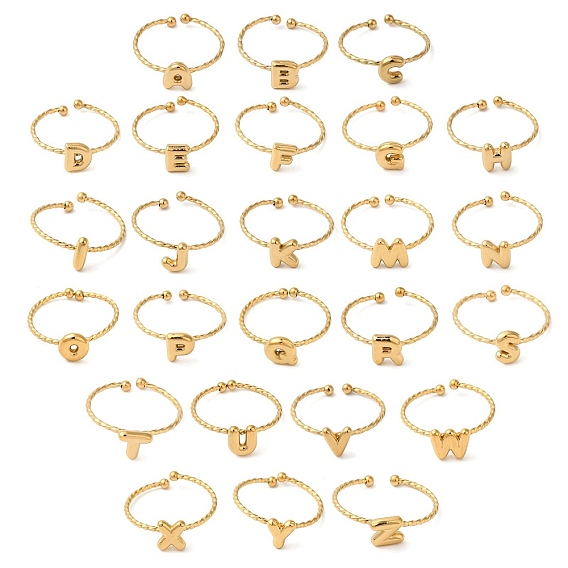 304 открытые манжеты из нержавеющей стали, украшения для женщин, реальный 18 k позолоченный, Письмо ~ Z