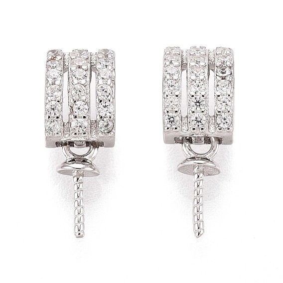 925 серебряный микропроходный кубический цирконий подвесные поручни, шапка из бисера