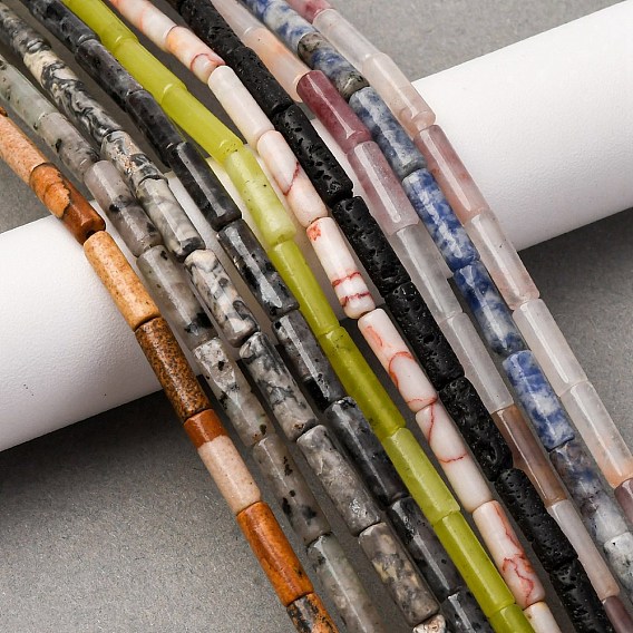 Природные смешанные камень бисер пряди, колонка, смешанные окрашенные и неокрашенные