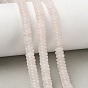 Natural Rose Quartz Beads Strands, Smooth Rondelle