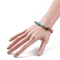 Natural & Synthetic Mixed Gemstone Chips Braided Bead Bracelet, 7 Chakra Yoga Adjustable Bracelet for Women
