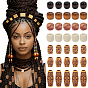 110Pcs 7 Styles Plastic and Wood Beads, Imitation Wood, Large Hole Beads, Mixed Shapes