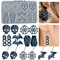 DIY Food Grade Silicone Pendant Molds, Resin Casting Molds, Clay Craft Mold Tools, for Halloween, Rectangle