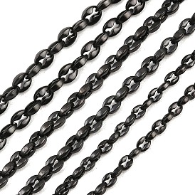 304 звеньевые цепи из кофейных зерен из нержавеющей стали, с катушкой, ионное покрытие (ip), несварные